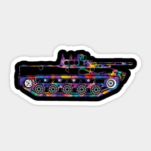 BMD4 amphibious infantry fighting vehicle tank Pop Art Sticker